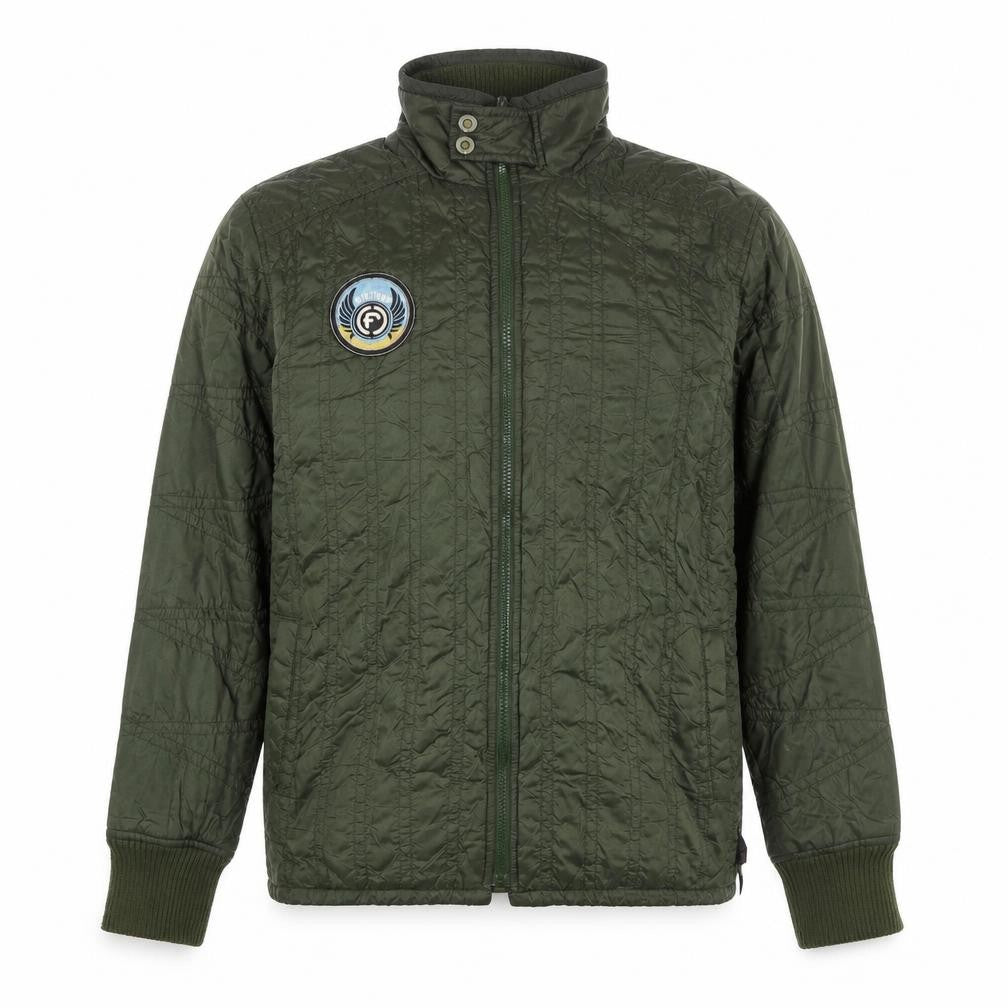 Mens UK Size S Firetrap Green Quilted Coat