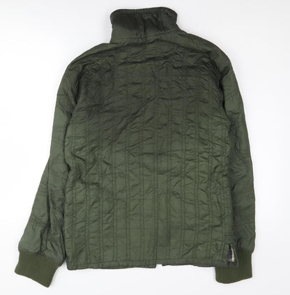 Mens UK Size S Firetrap Green Quilted Coat