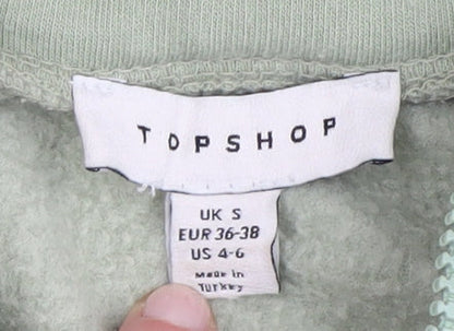 Topshop Women’s Green Pullover Sweatshirt Size S