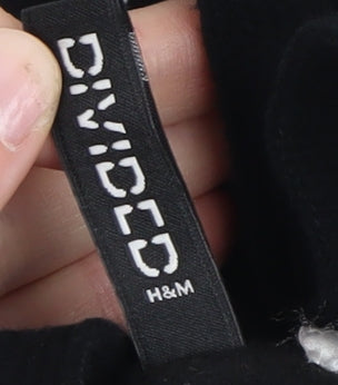 H&M Black Hoodie Unisex S Brooklyn Logo Pullover Casual