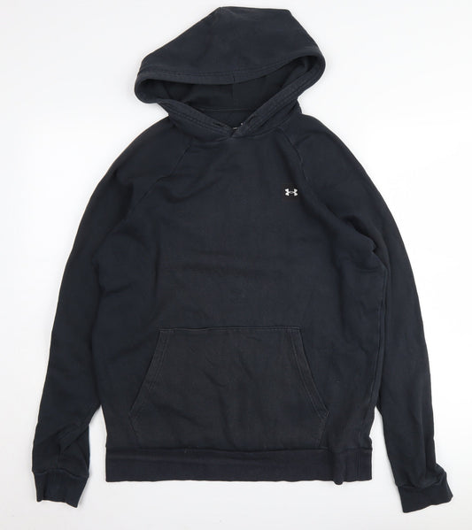Under Armour Men's Black Hoodie M, Relaxed Fit