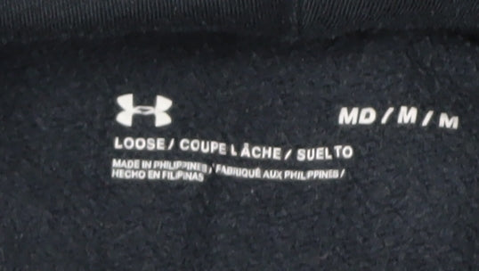 Under Armour Men's Black Hoodie M, Relaxed Fit