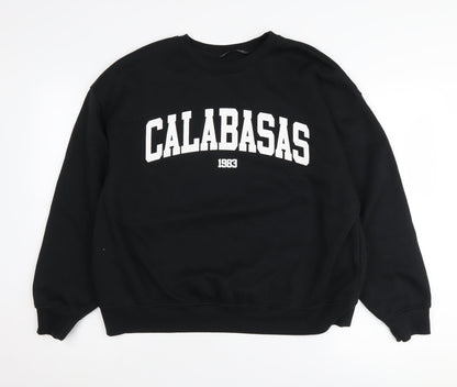 Dunnes Women's Black Pullover Sweatshirt, L - Casual