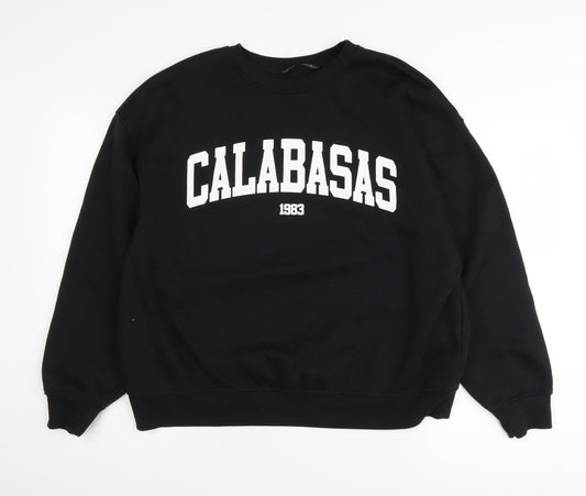 Dunnes Women's Black Pullover Sweatshirt, L - Casual