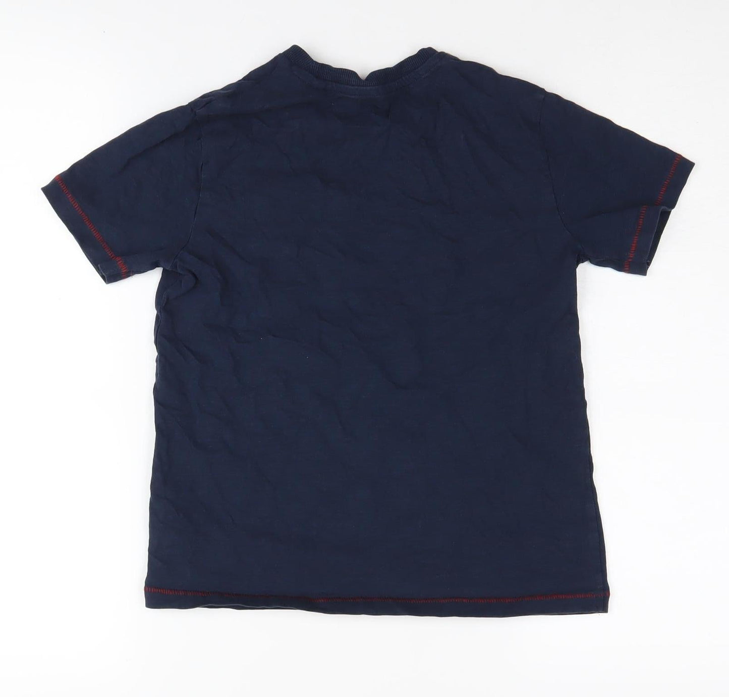 Next Boys Blue T-Shirt, Camouflage Pocket, Age 9-10, Crew Neck