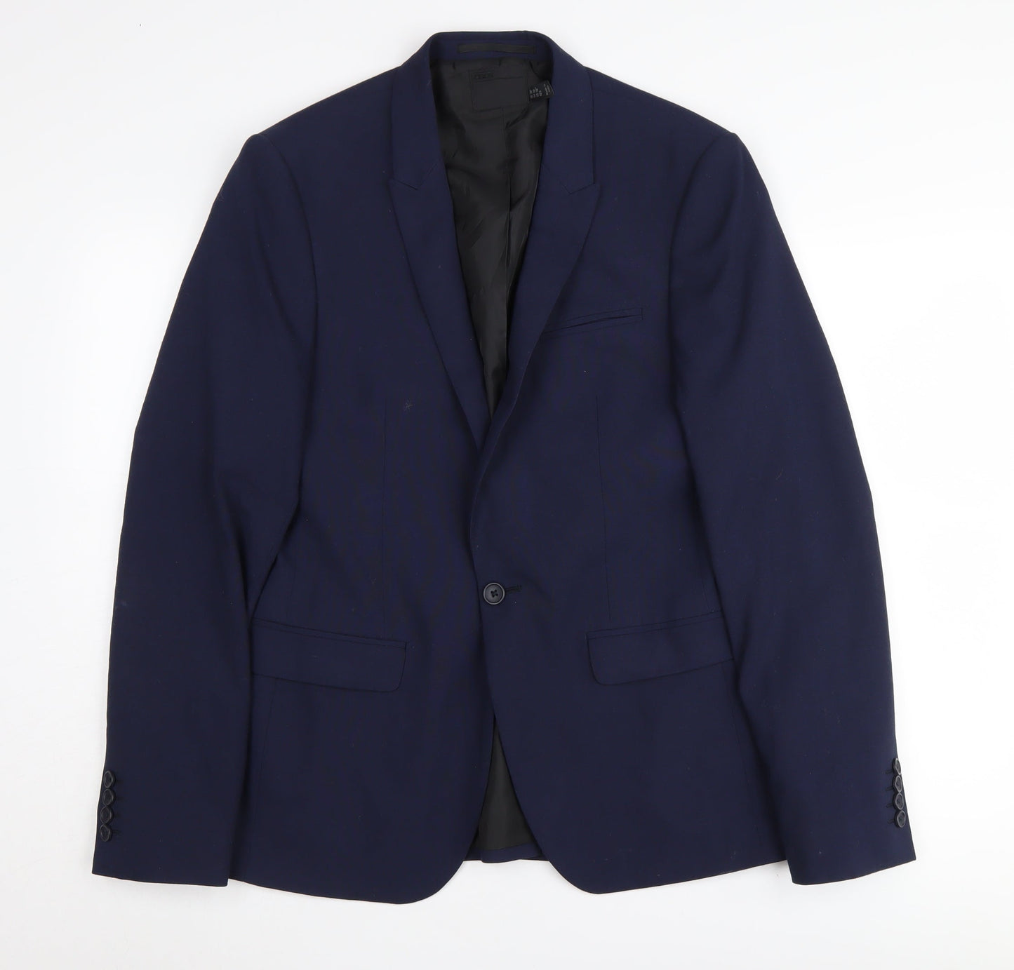 ASOS Men's Blue Blazer, 38 Chest, Regular Fit