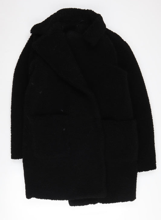 Womens UK Size 12 New Look Black Overcoat