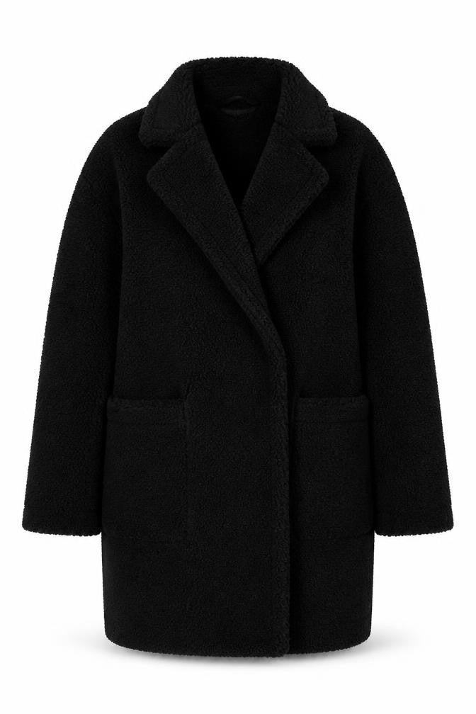 Womens UK Size 12 New Look Black Overcoat
