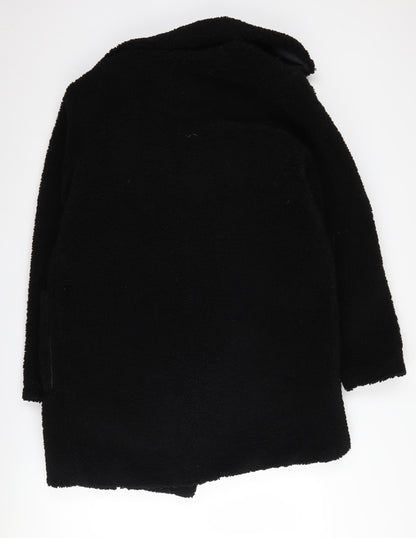 Womens UK Size 12 New Look Black Overcoat