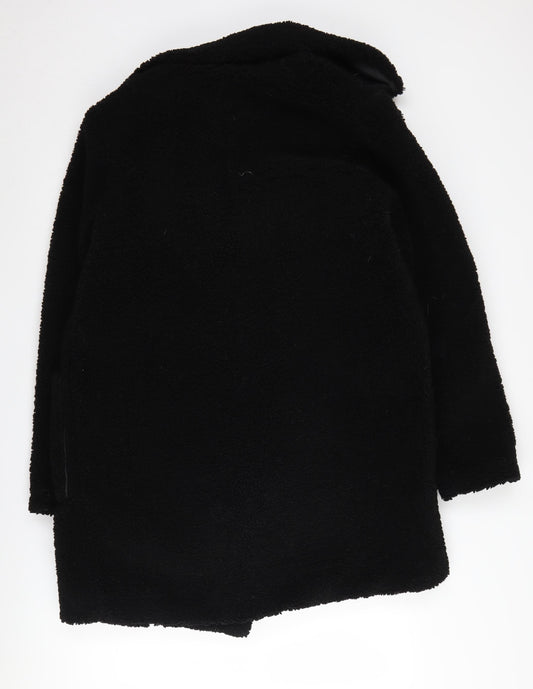 Womens UK Size 12 New Look Black Overcoat
