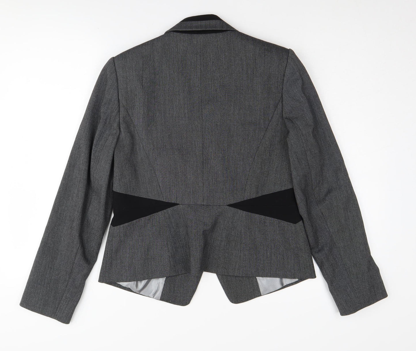 Debenhams Women's Grey Pinstripe Blazer Size 12 Petite