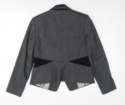 Debenhams Women's Grey Pinstripe Blazer Size 12 Petite