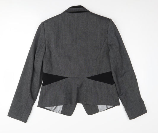 Debenhams Women's Grey Pinstripe Blazer Size 12 Petite