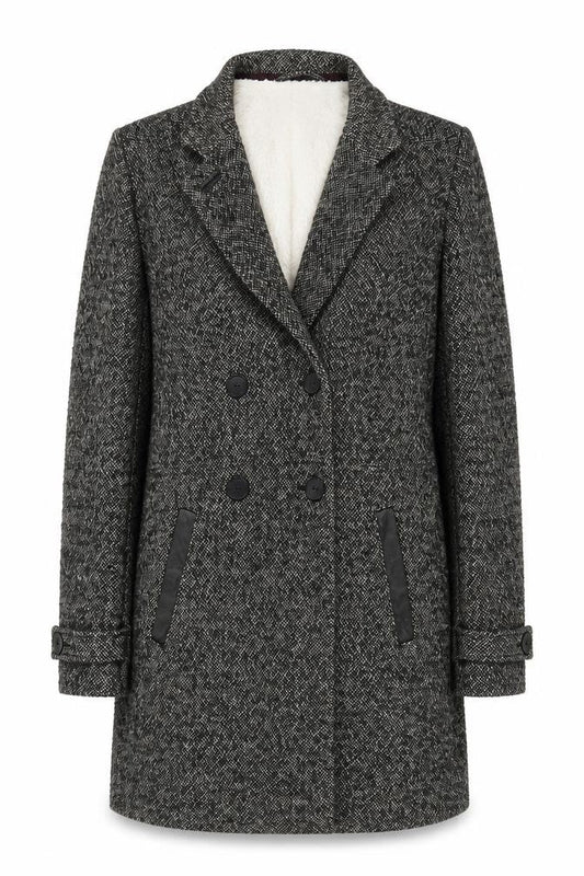 Clockhouse Women's Grey Tweed Pea Coat Size S