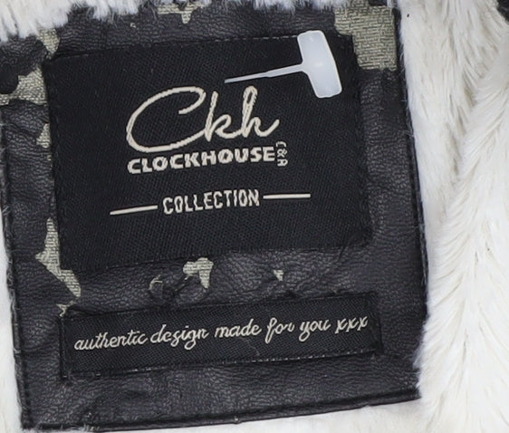 Clockhouse Women's Grey Tweed Pea Coat Size S