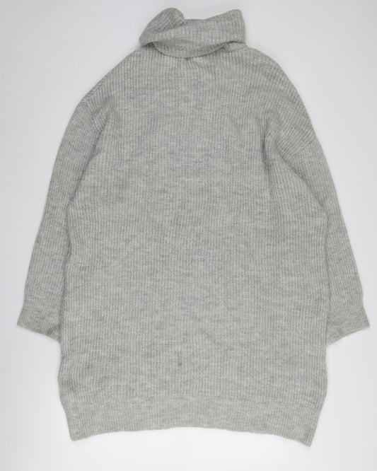Womens UK Size 12 Stradivarius Grey Pullover Jumper