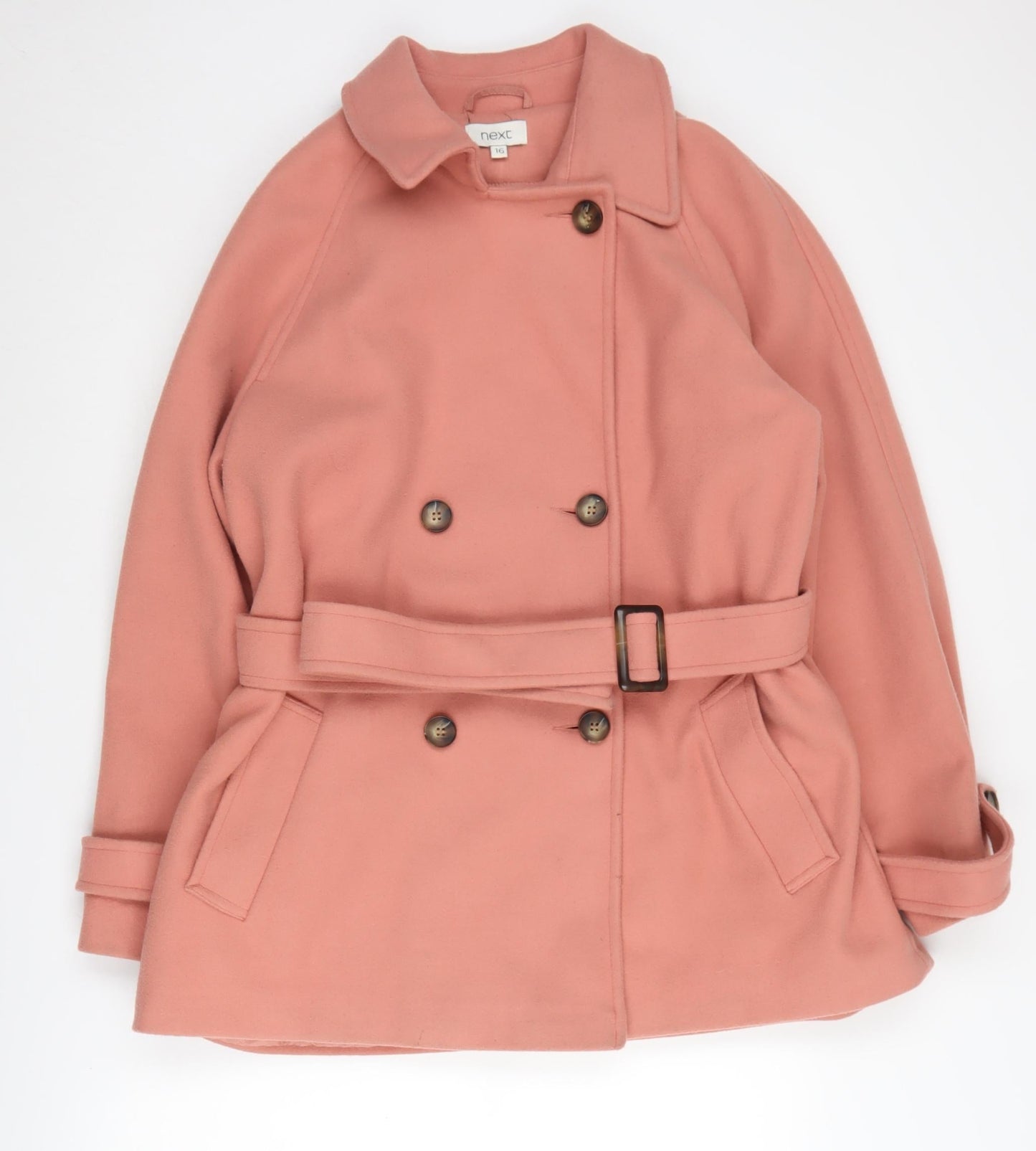 Womens UK Size 16 NEXT Pink Pea Coat