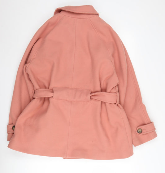 Womens UK Size 16 NEXT Pink Pea Coat