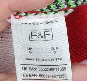 F&F Men's Red Grinch Christmas Pullover Jumper S