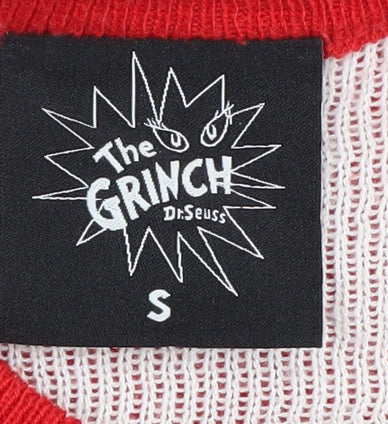 F&F Men's Red Grinch Christmas Pullover Jumper S