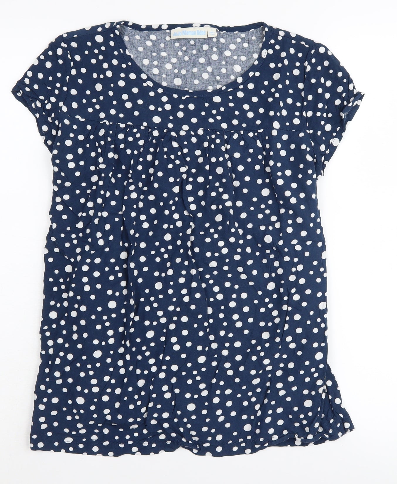 Womens UK Size S JoJo Maman Bébé Blue Tunic Blouse