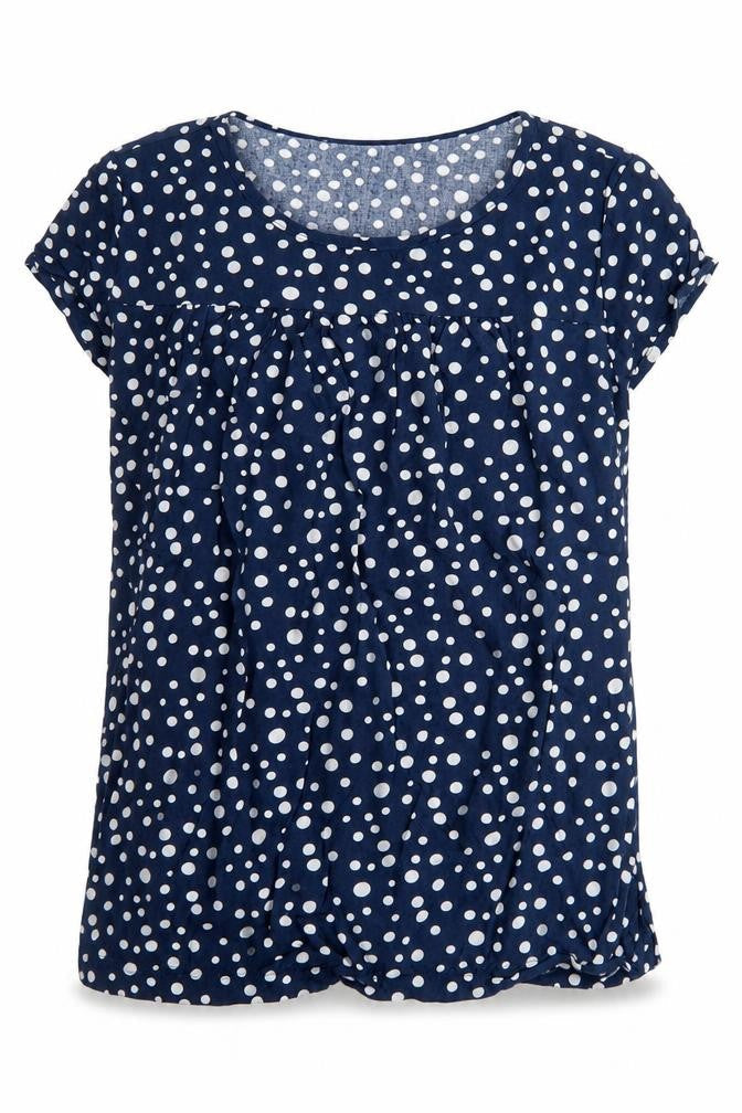 Womens UK Size S JoJo Maman Bébé Blue Tunic Blouse