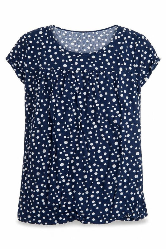 Womens UK Size S JoJo Maman Bébé Blue Tunic Blouse