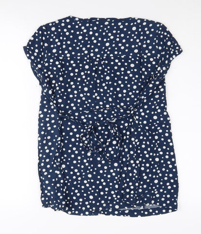 Womens UK Size S JoJo Maman Bébé Blue Tunic Blouse