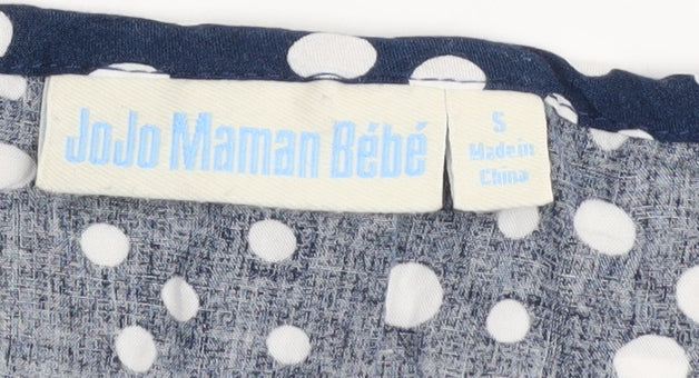 Womens UK Size S JoJo Maman Bébé Blue Tunic Blouse