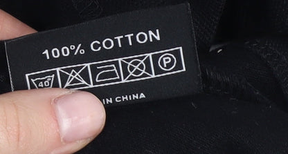 The Fraternity & Co Men's Black Polo, Size L, Classic Fit