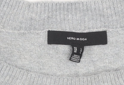 Womens UK Size L VERO MODA Grey Pullover Jumper