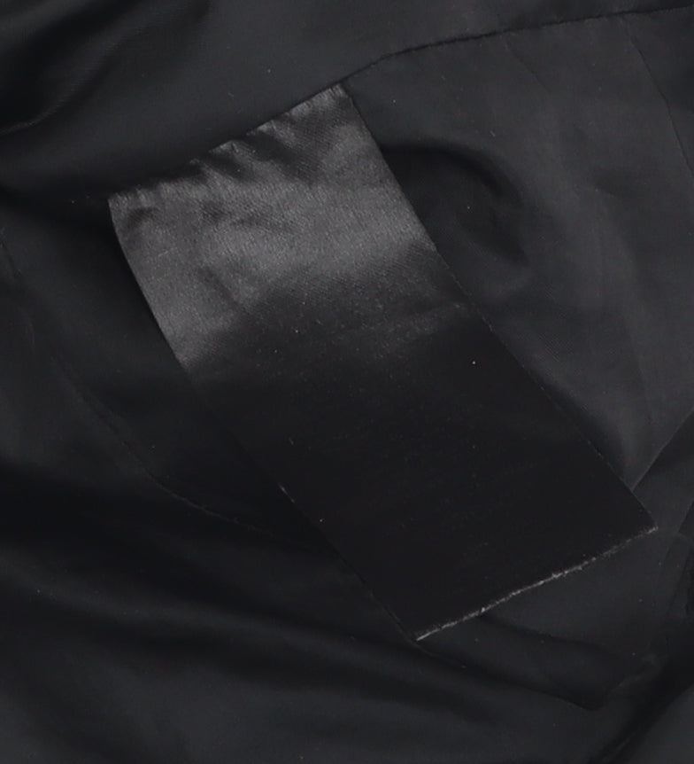 Elle Women's Black Puffer Jacket, Size 10, Fur Trim, Winter