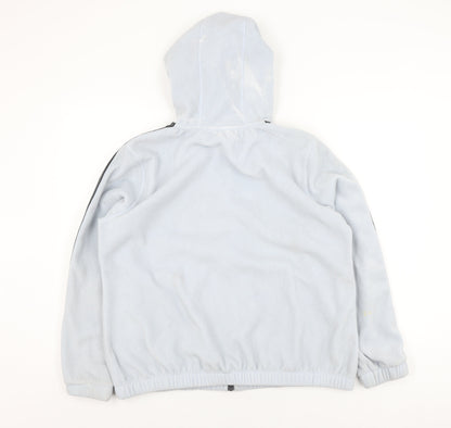 DKNY Women's Blue Hooded Puffer Jacket Size L