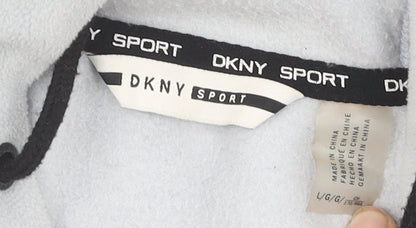 DKNY Women's Blue Hooded Puffer Jacket Size L