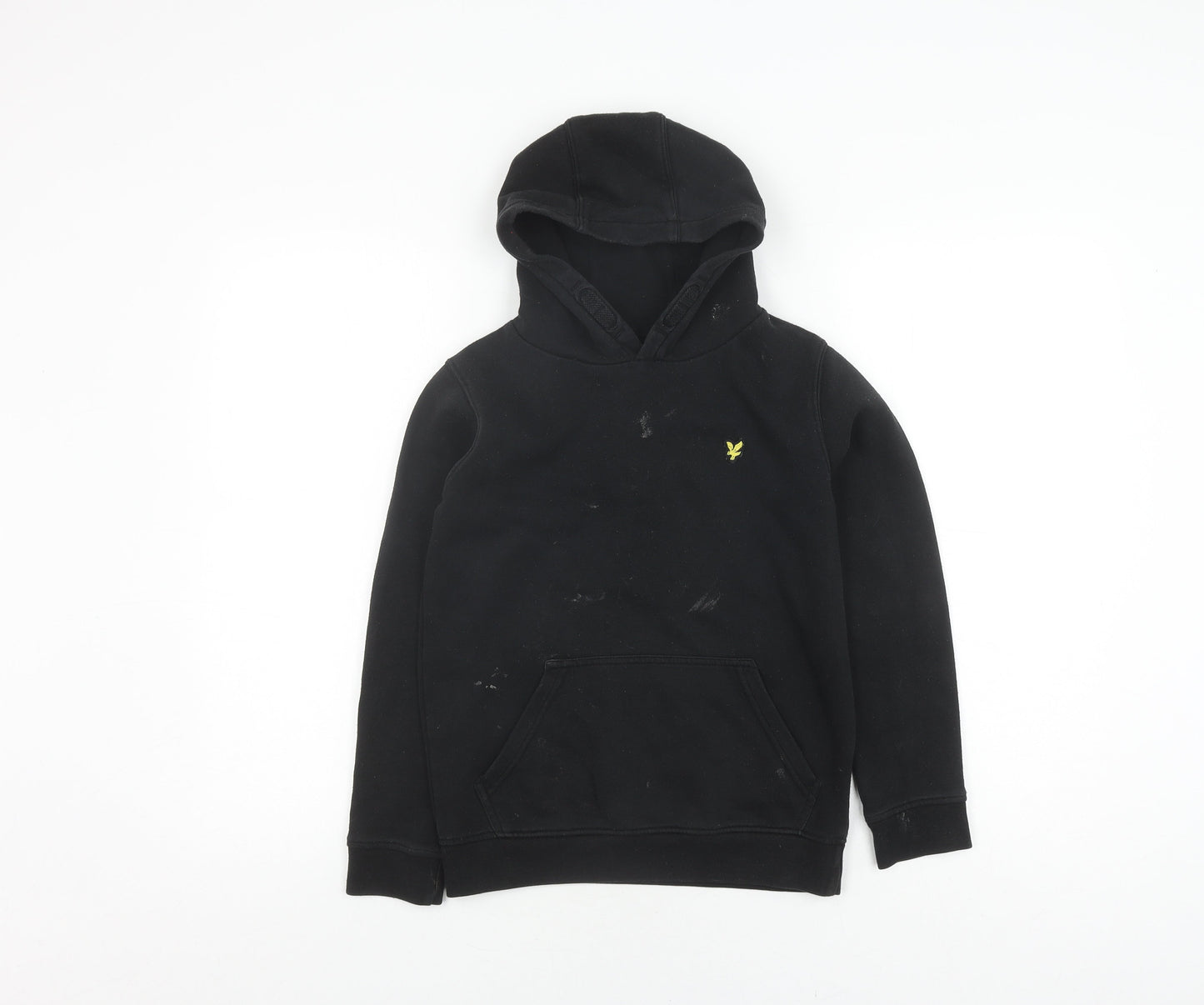 Mens UK Size 9/10 Lyle & Scott Black Pullover Hoodie
