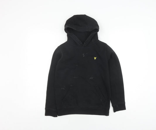 Mens UK Size 9/10 Lyle & Scott Black Pullover Hoodie