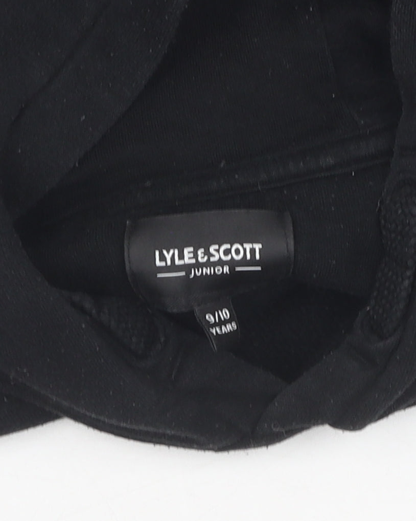 Mens UK Size 9/10 Lyle & Scott Black Pullover Hoodie