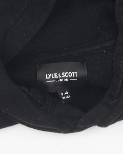 Mens UK Size 9/10 Lyle & Scott Black Pullover Hoodie