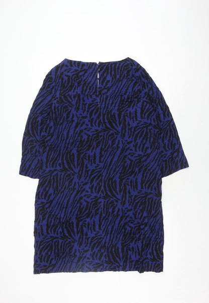Marks and Spencer Women's Blue Print Dress Size 16