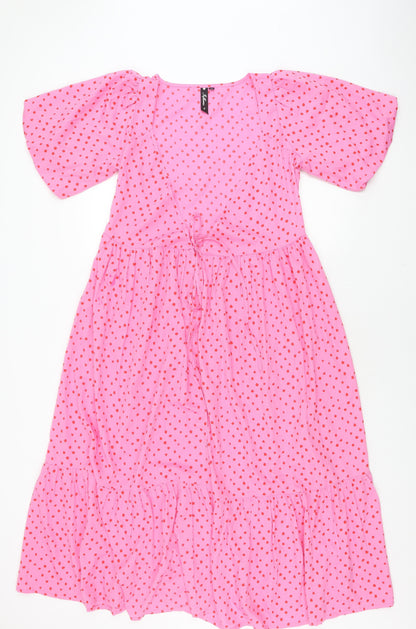 Influence Women's Pink Polka Dot Dress Size 8