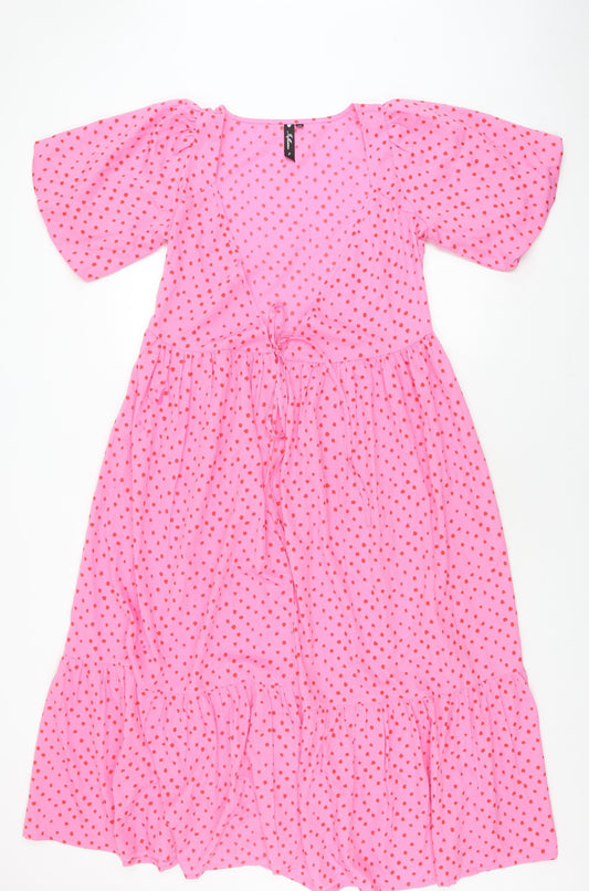 Influence Women's Pink Polka Dot Dress Size 8