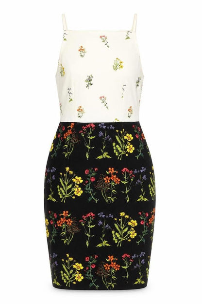 H&M Women's Multicoloured Floral Sheath Dress, Size 12