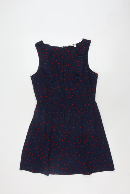New Look Women’s Blue 12 A-Line Animal Print Dress