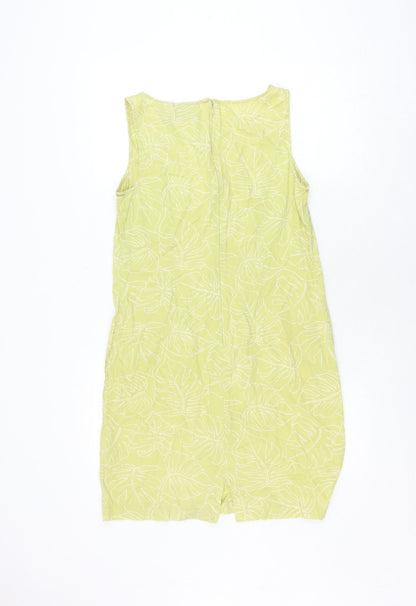 Pataloha Women’s Green Floral Dress, Size 8, Sleeveless