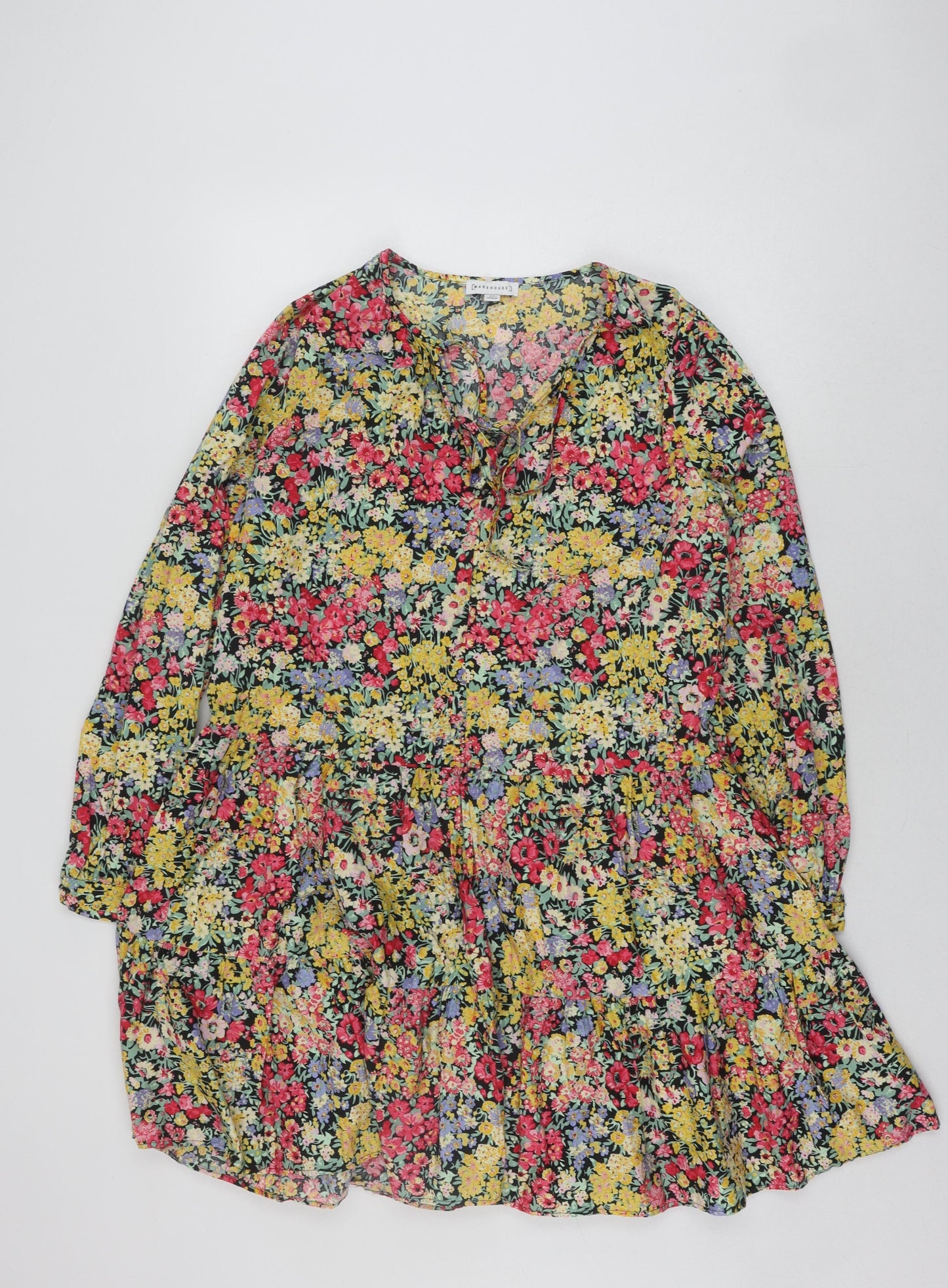 Warehouse Women's Floral Dress Size 10 Multicoloured