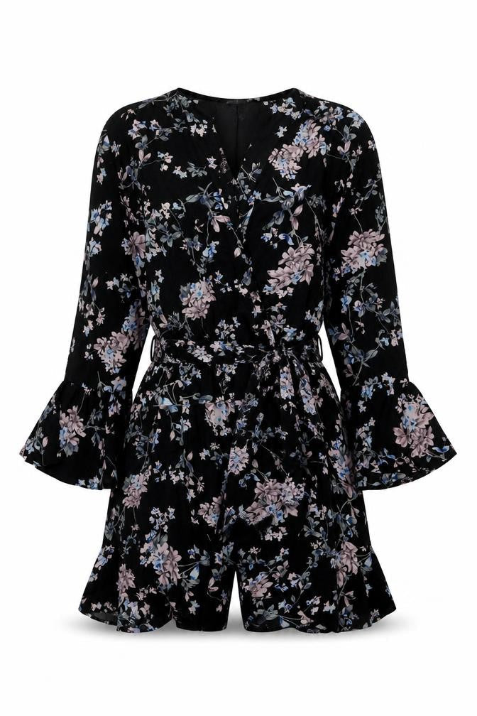 Womens UK Size 6 Miss Selfridge One-Piece Black Playsuit