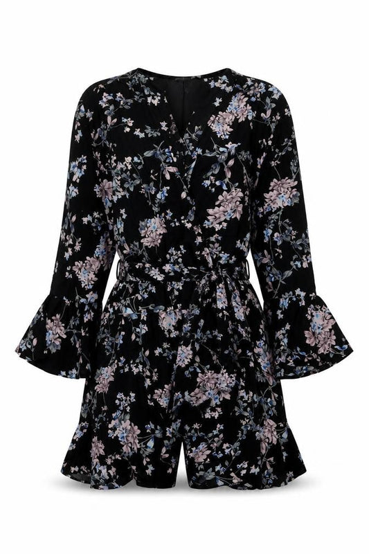 Womens UK Size 6 Miss Selfridge One-Piece Black Playsuit