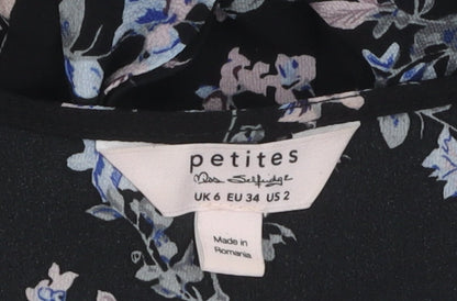 Miss Selfridge Women's Black Petite Floral Playsuit