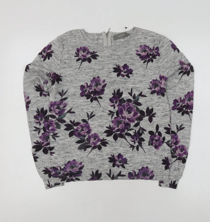 Womens UK Size S Oasis Grey Pullover Jumper