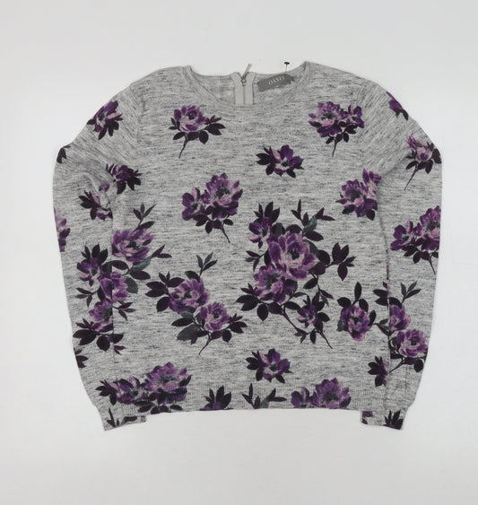 Womens UK Size S Oasis Grey Pullover Jumper